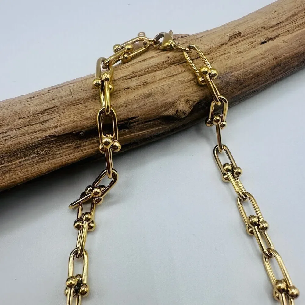 18K Gold Non-Tarnish Bold Chain Necklace